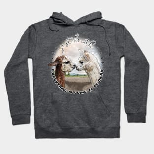 Just Breath Adorable Alpacas Hoodie